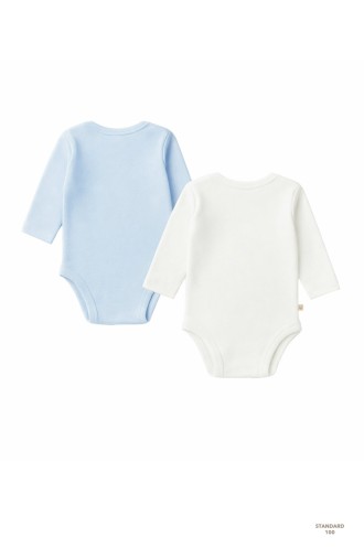 Body Ekru-Mavi 2'li Set