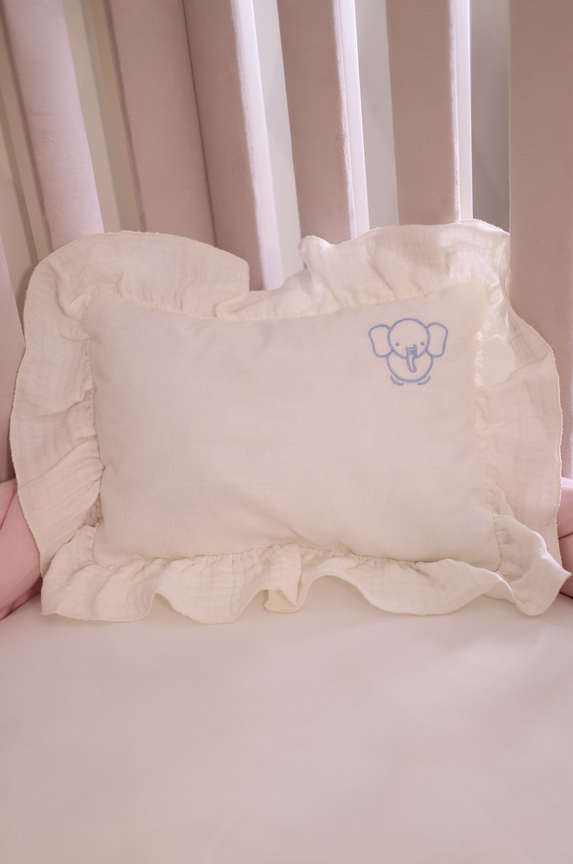 MÜSLİN YASTIK NAKIŞ DETAYLI