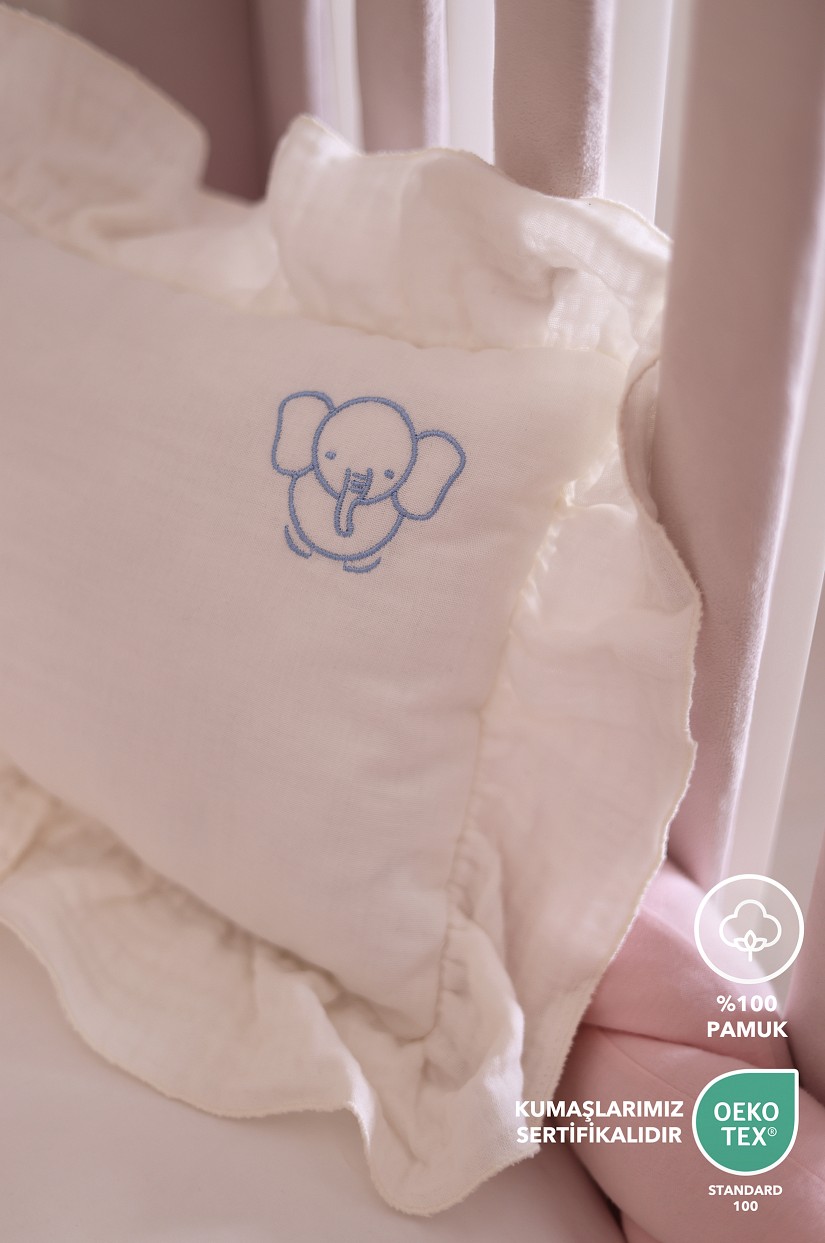 MÜSLİN YASTIK NAKIŞ DETAYLI